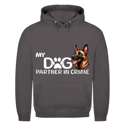 Herren Hoodie My Dog Partner in Crime - Malinois