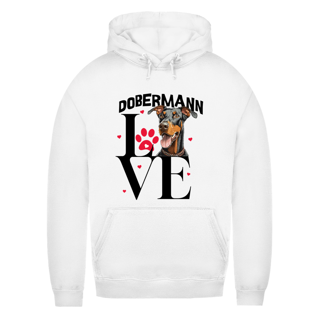 Damen Hoodie Dobermann Love