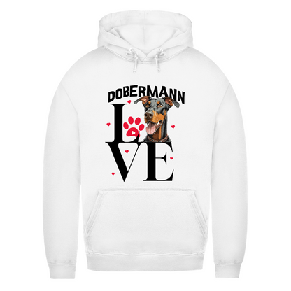 Damen Hoodie Dobermann Love