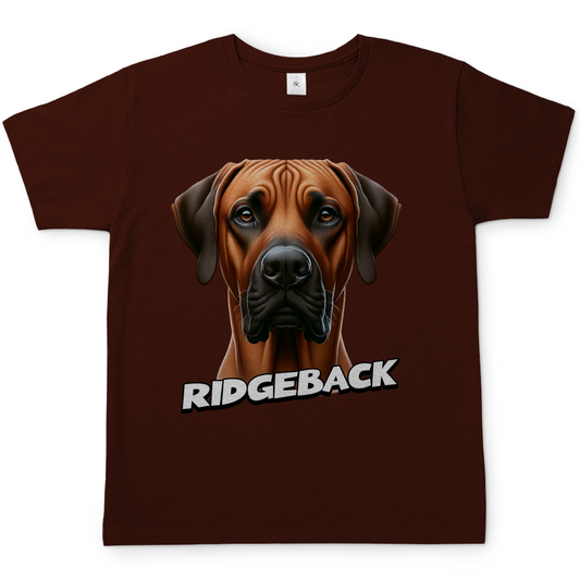 Herren T-Shirt Ridgeback Kopf mit Schriftzug