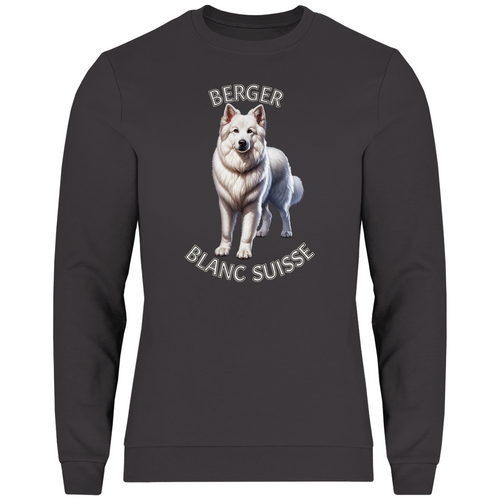 Berger Blanc Suisse Sweatshirt mit weißem Schäferhund Motiv für echte Hundefans