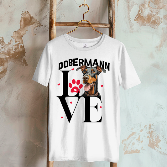 Damen T-Shirt Dobermann Love