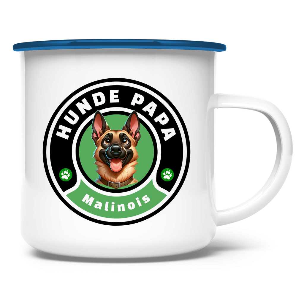 Emaille Tasse Hunde Papa Malinois