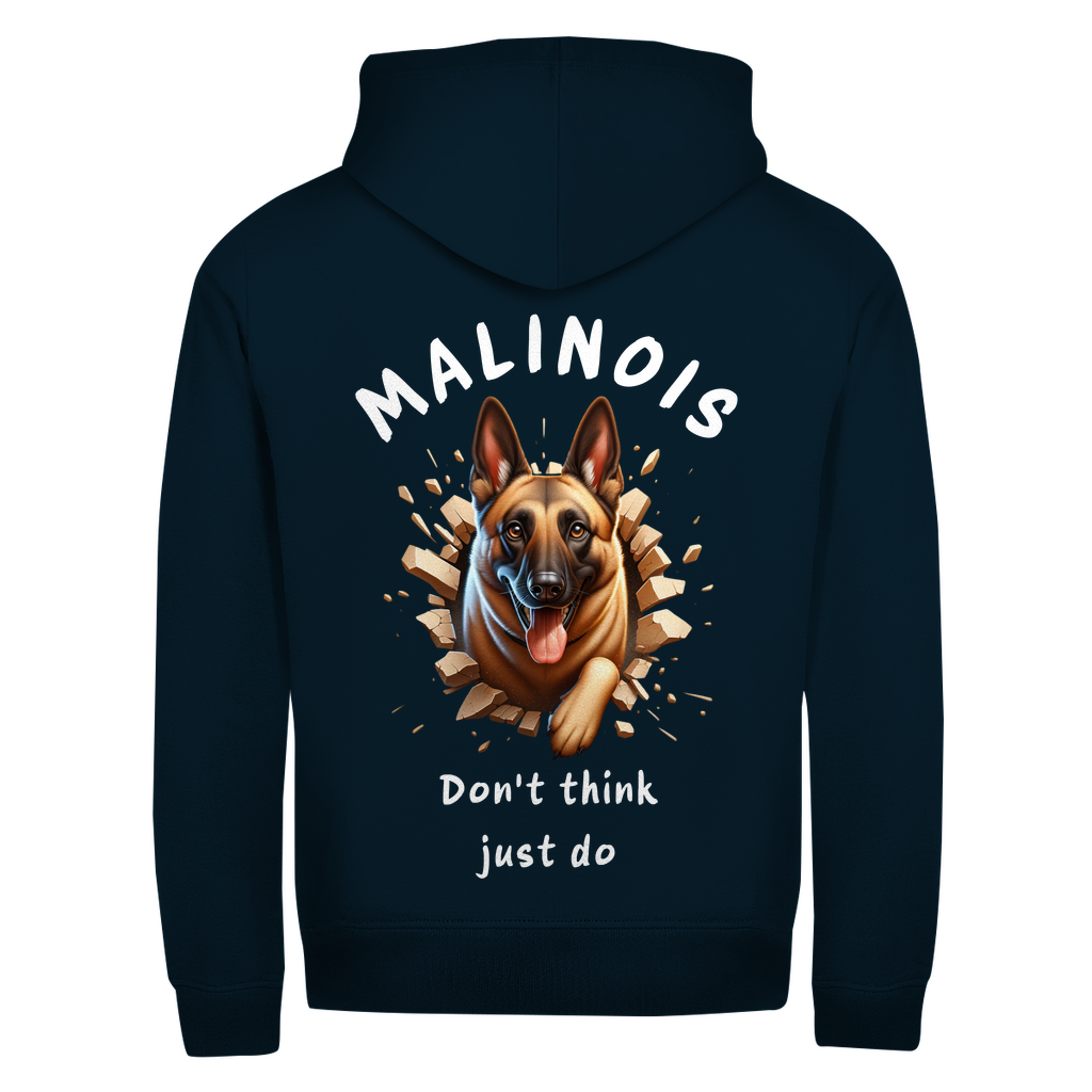 Herren Zipper Hoodie Malinois Don't think just do