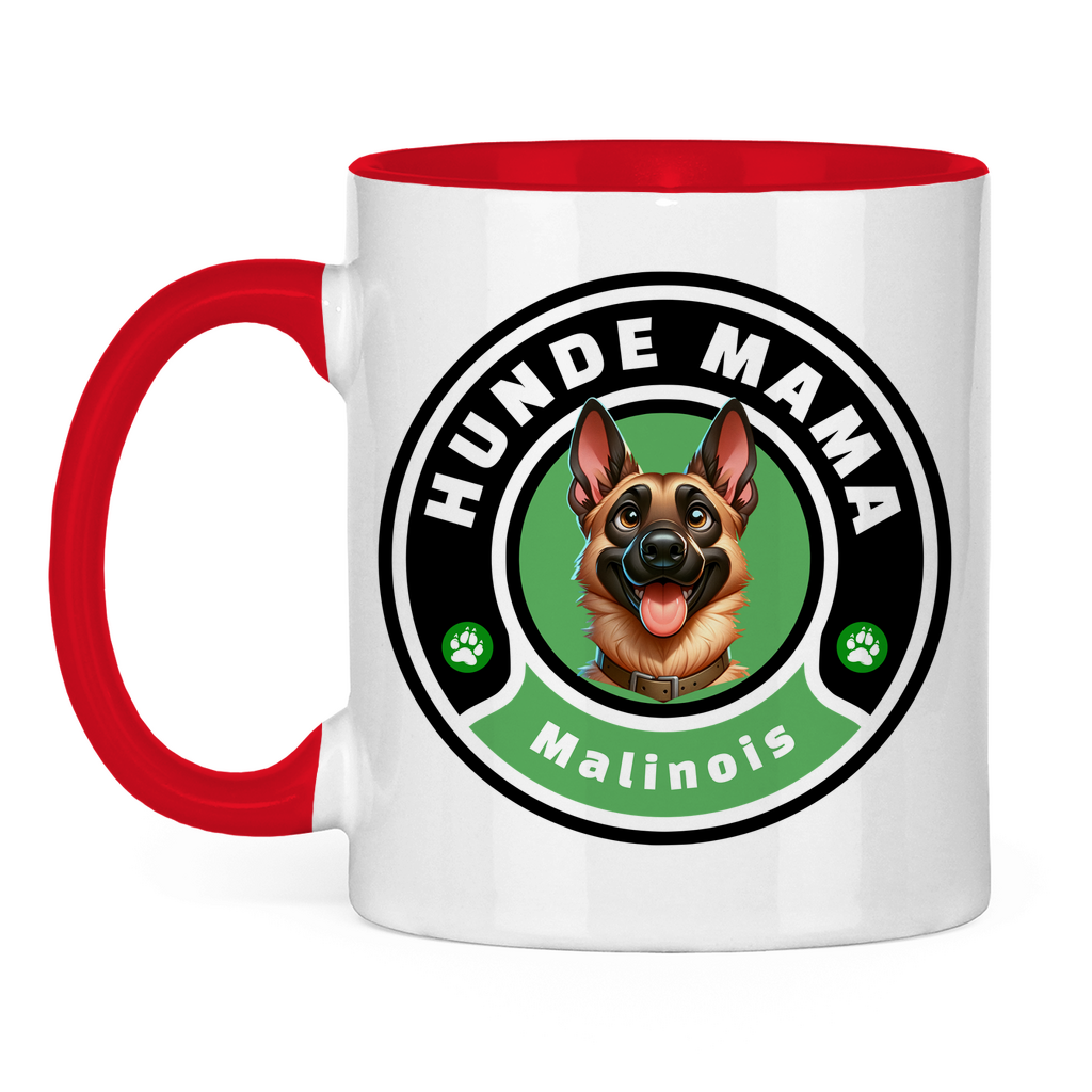 Tasse zweifarbig Hunde Mama Malinois