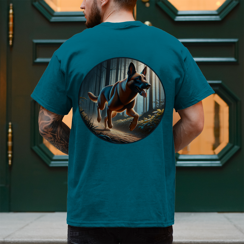 Malinois T-Shirt mit Rückendruck – Für echte Hundefreunde