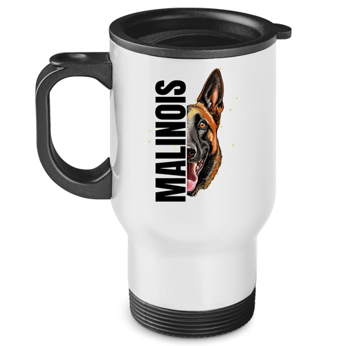 Edelstahl Thermobecher Malinois. Für Kaffee, Tee und echte Hundemenschen
