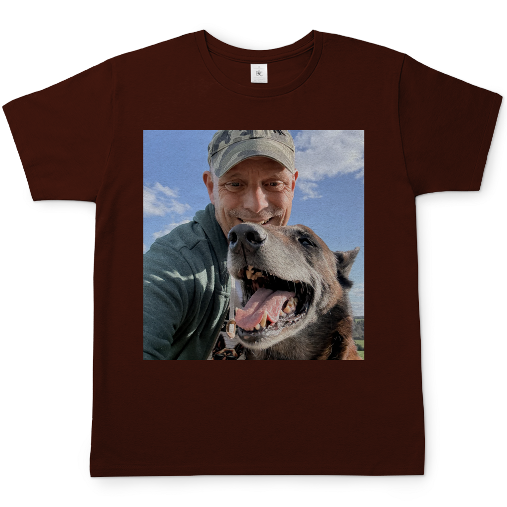 Foto von Deinem Hund auf einem T-Shirt