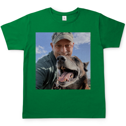 Foto von Deinem Hund auf einem T-Shirt
