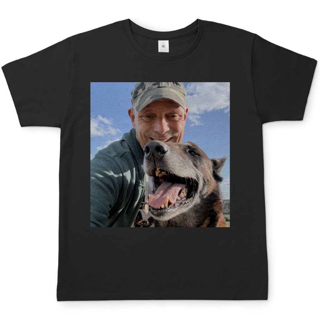 Foto von Deinem Hund auf einem T-Shirt