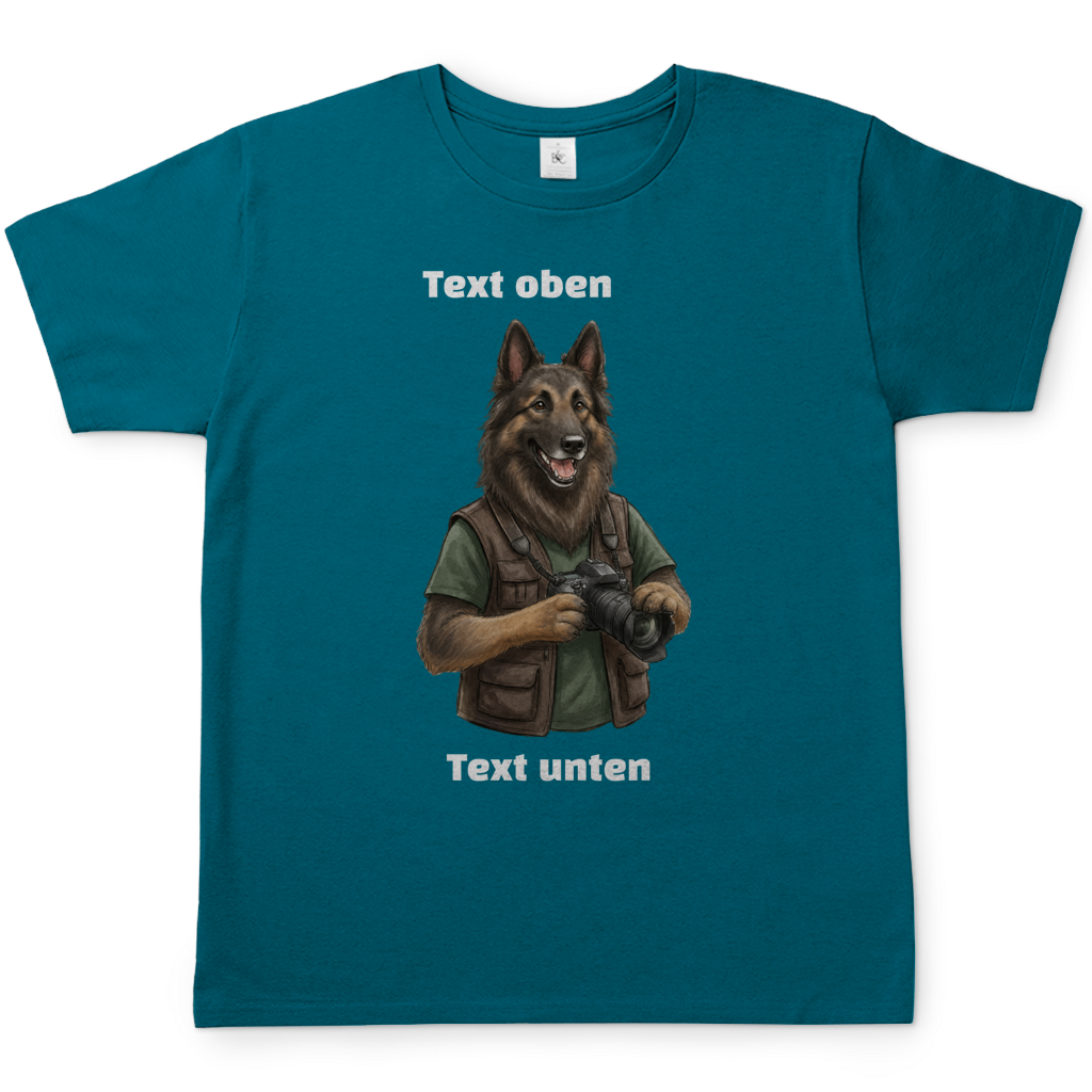 Hundemotiv T-Shirt mit eigenem Bild und Text