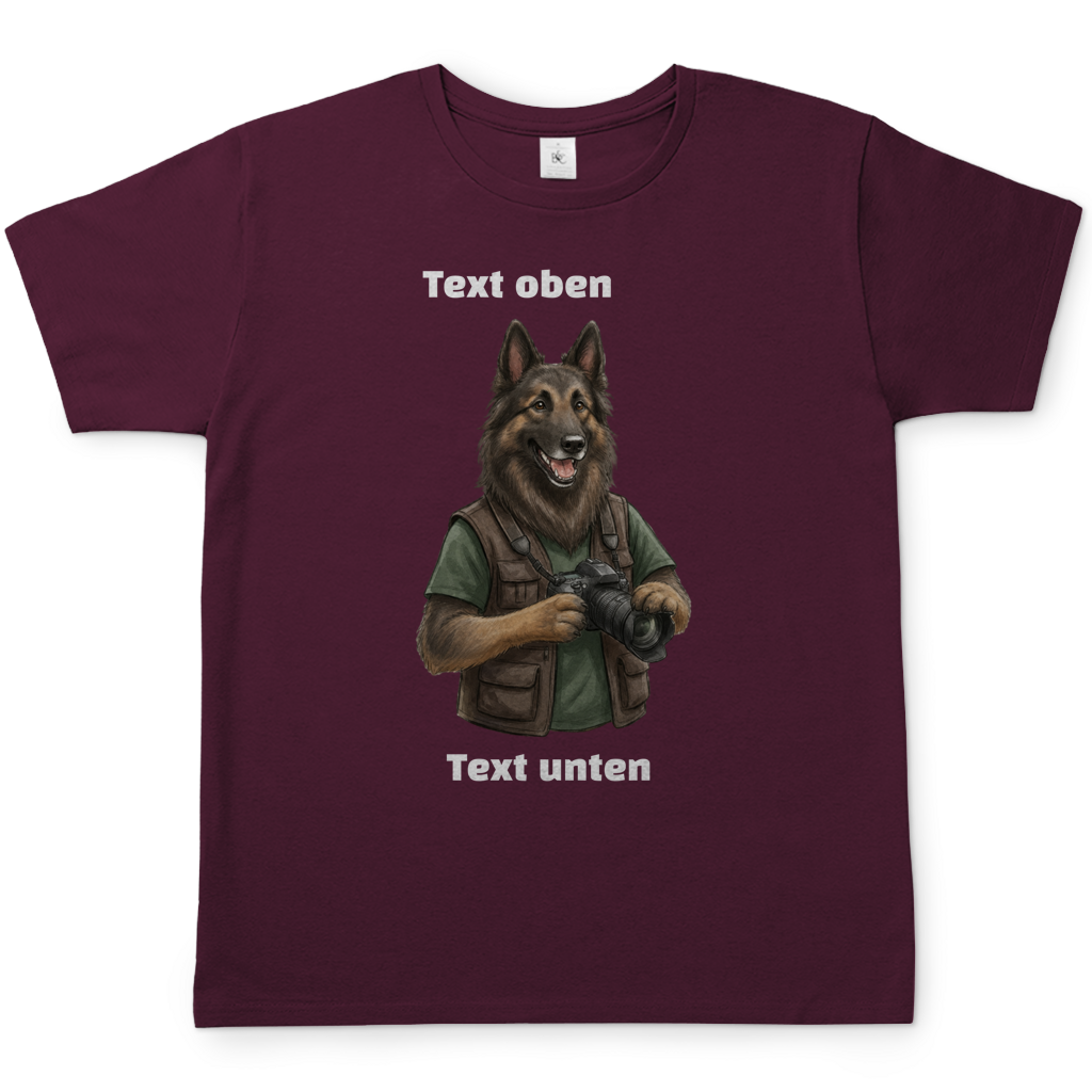 Hundemotiv T-Shirt mit eigenem Bild und Text