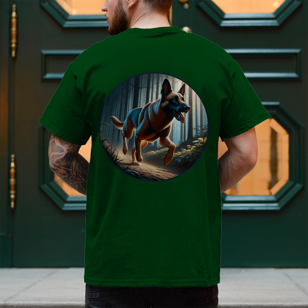 Malinois T-Shirt mit Rückendruck – Für echte Hundefreunde