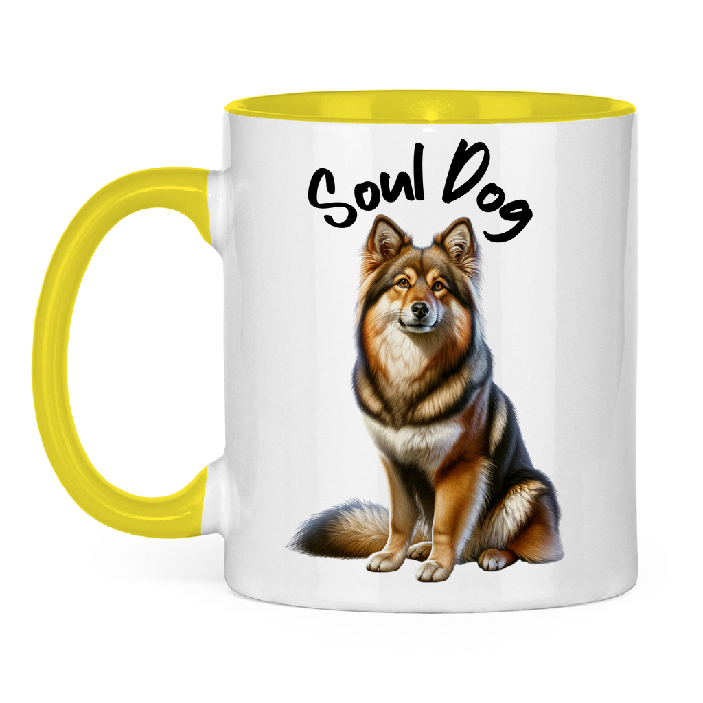 Tasse zweifarbig Harzer Fuchs mit Schriftzug "Soul Dog"