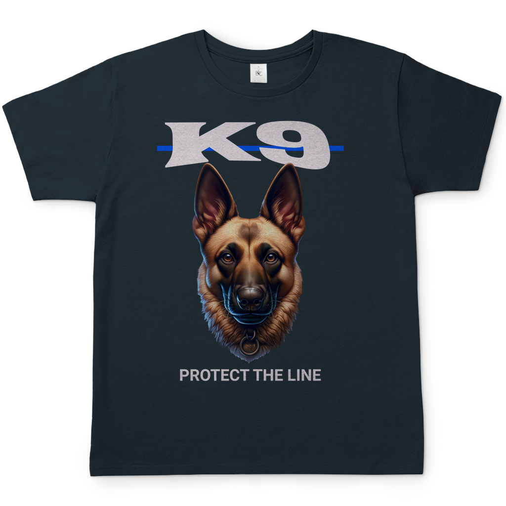 Malinois Thin Blue Line T-Shirt – Support für Polizei & K9