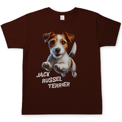 Herren T-Shirt Springender Jack Russel Terrier