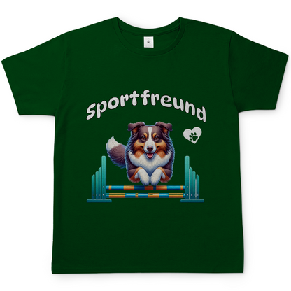 Herren T-Shirt Sportfreund Australian Shepherd