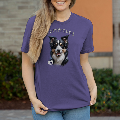 Damen T-Shirt Border Collie Sportfreund