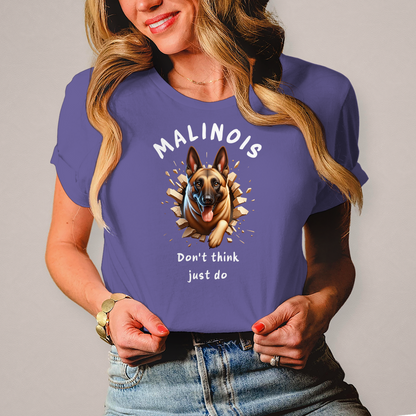 Damen T-Shirt Malinois Don't think just do