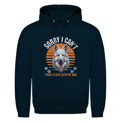 Herren Hoodie Weißer Schäferhund "Sorry, I can't"