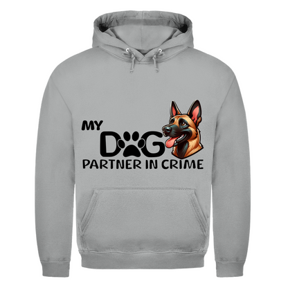 Herren Hoodie My Dog Partner in Crime - Malinois