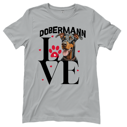 Damen T-Shirt Dobermann Love