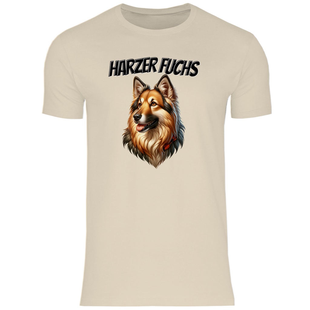 Herren T-Shirt Harzer Fuchs Schriftzug und Kopf