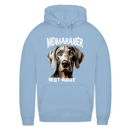 Weimaraner Kopf mit Schriftzug Best Buddy, Damen Hoodie