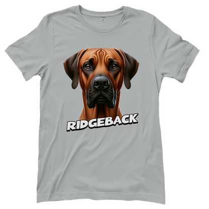 Ridgeback Kopf mit Schriftzug, Damen T-Shirt