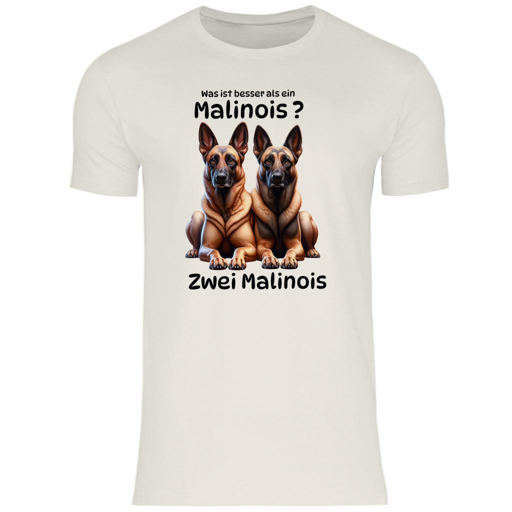 Zwei Malinois T-Shirt – doppelte Power für echte Hundefans