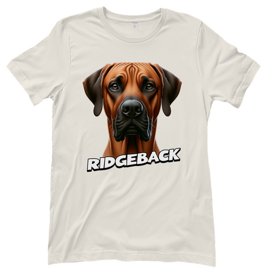 Ridgeback Kopf mit Schriftzug, Damen T-Shirt