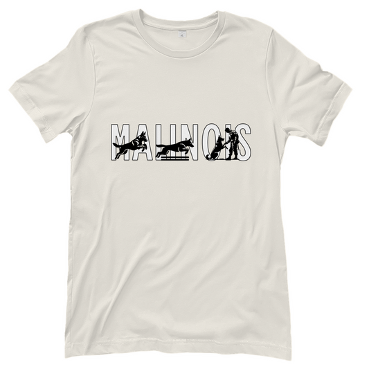 Damen T-Shirt Malinois Schriftzug