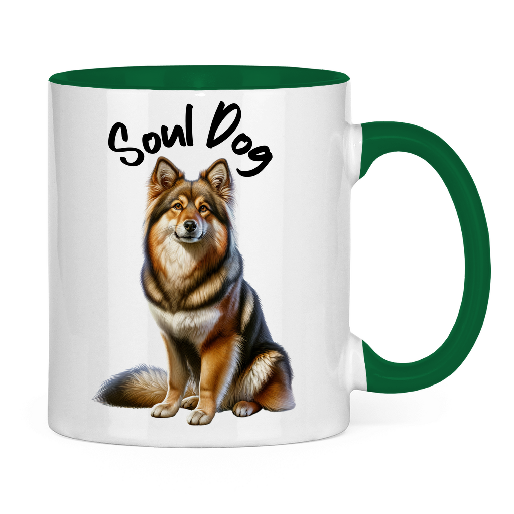 Tasse zweifarbig Harzer Fuchs mit Schriftzug "Soul Dog"