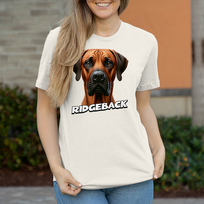 Ridgeback Kopf mit Schriftzug, Damen T-Shirt