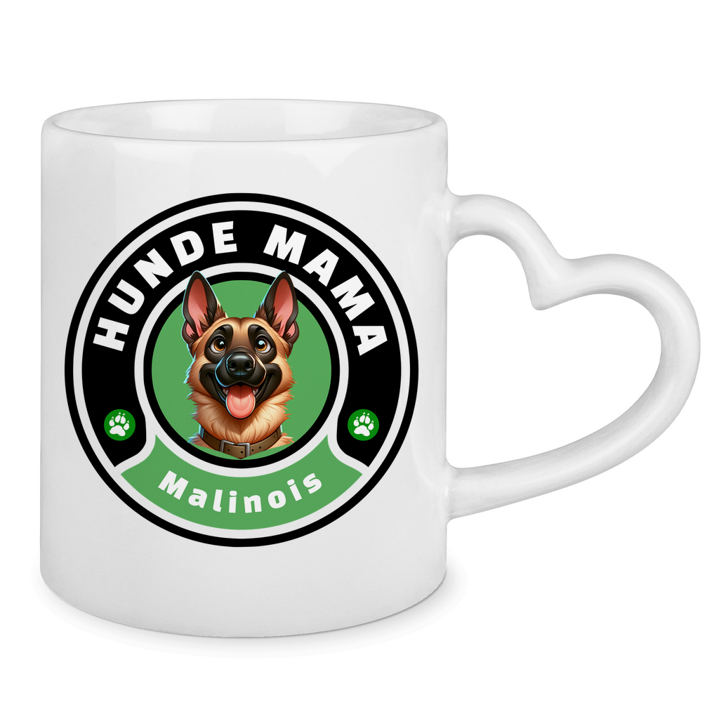 Tasse mit Herzhenkel Hunde Mama Malinois