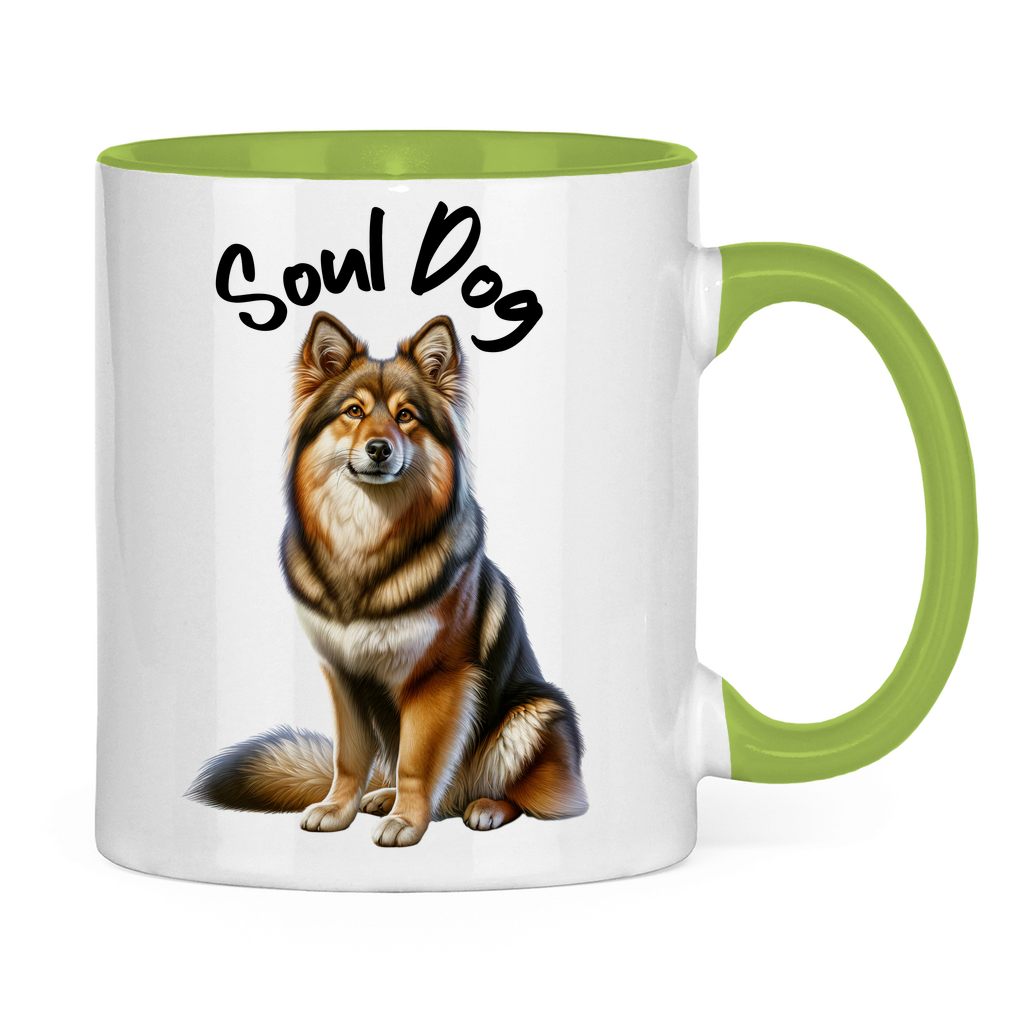 Tasse zweifarbig Harzer Fuchs mit Schriftzug "Soul Dog"