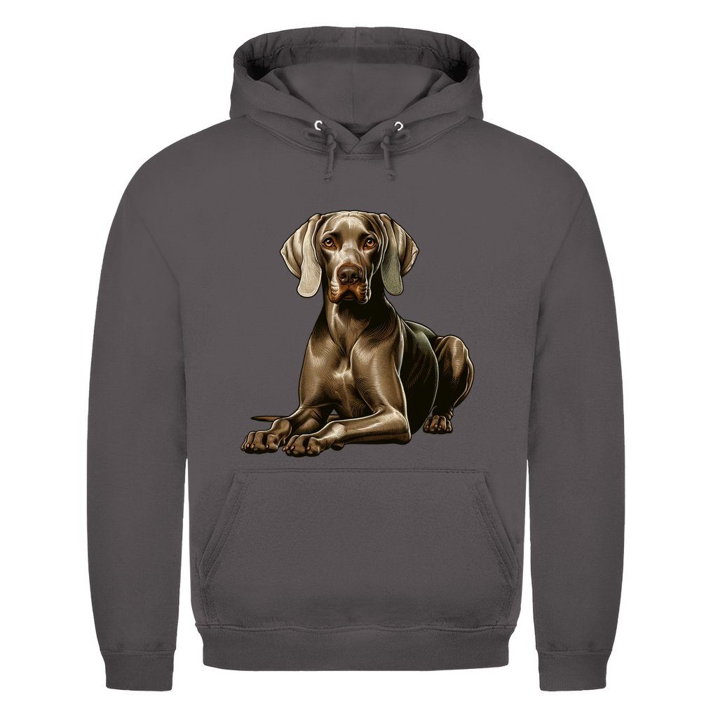 Liegender Weimaraner Herren Hoodie