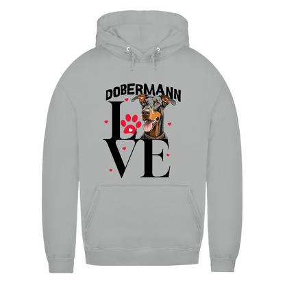 Damen Hoodie Dobermann Love