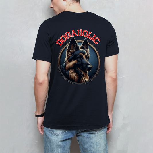DSH Dogaholic T-Shirt mit großem Rückendruck für Hundefans
