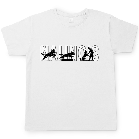 Herren T-Shirt Malinois Schriftzug mit aktiven Mali Motiven