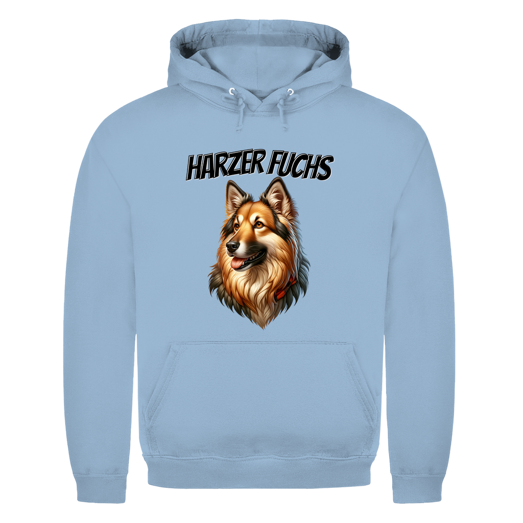 Herren Hoodie Harzer Fuchs Schriftzug und Kopf