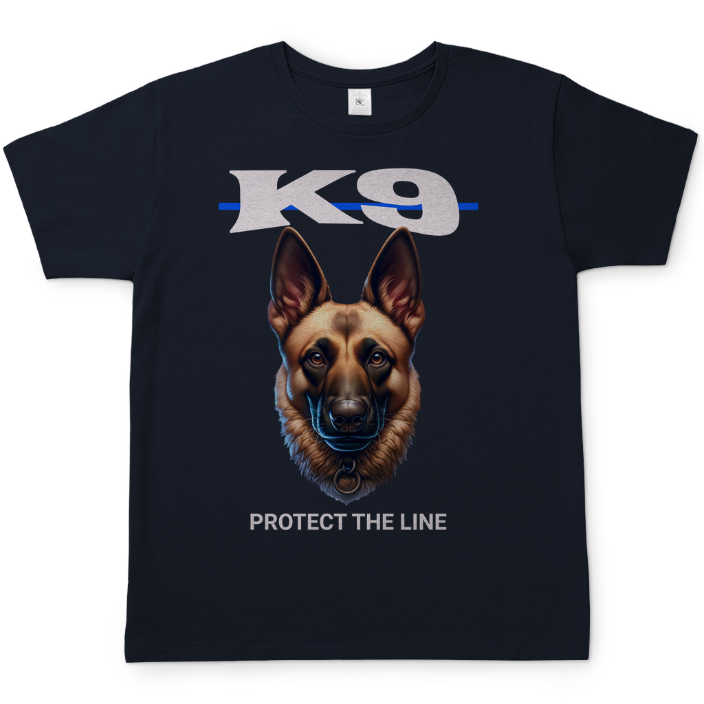 Malinois Thin Blue Line T-Shirt – Support für Polizei & K9