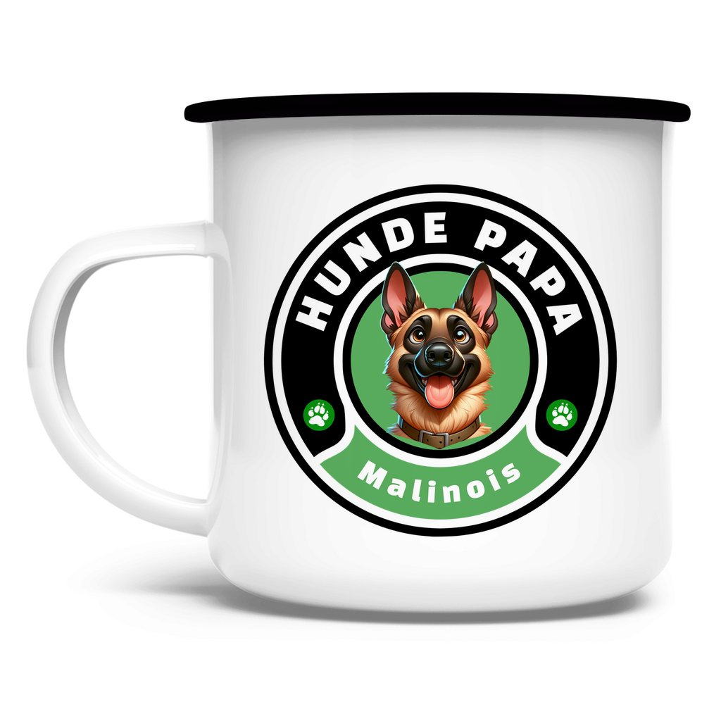 Emaille Tasse Hunde Papa Malinois