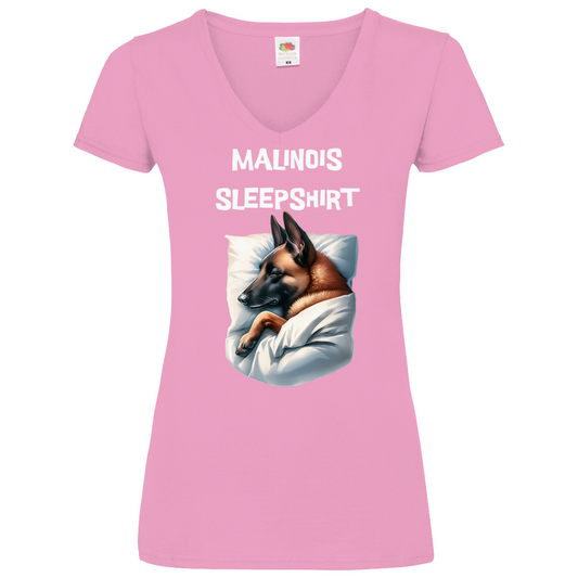 Malinois Sleep Shirt für Damen Basic V-Neck T-Shirt