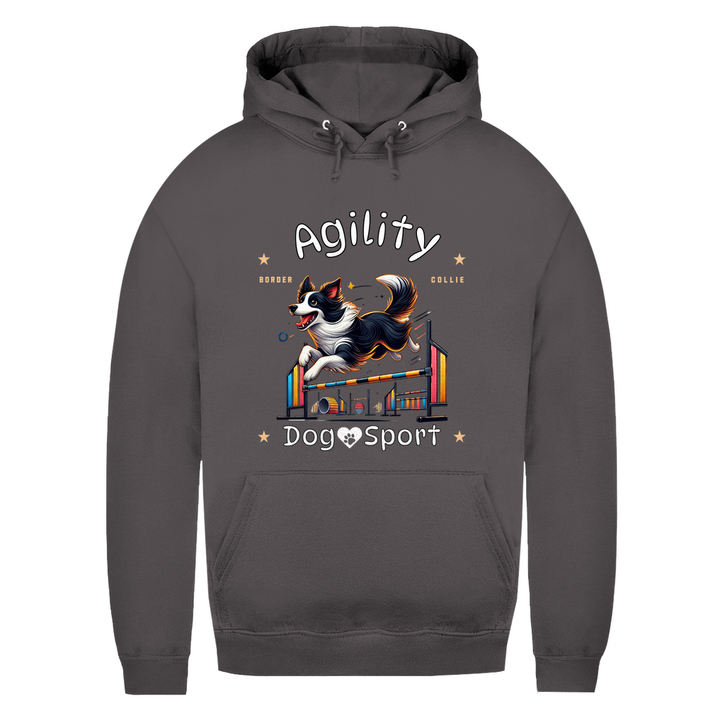 Damen Hoodie Agility mit Border Collie