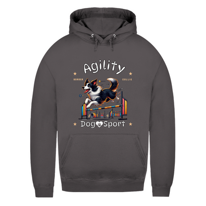 Damen Hoodie Agility mit Border Collie