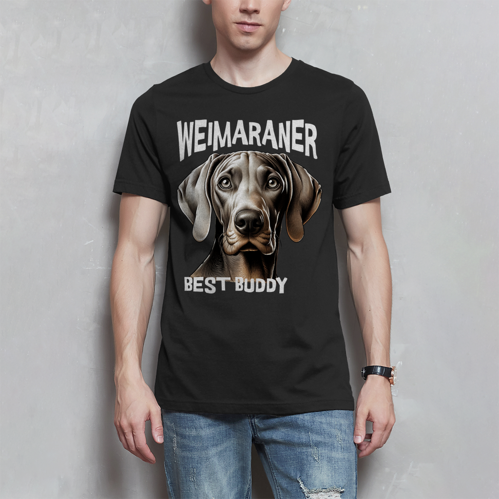 Weimaraner Kopf - Best Buddy, Herren T-Shirt