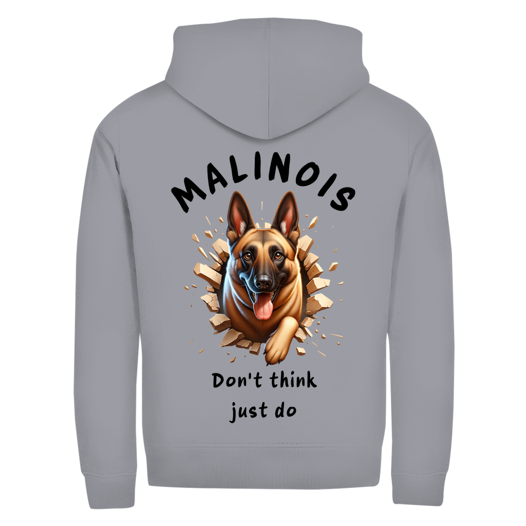 Herren Zipper Hoodie Malinois Don't think just do