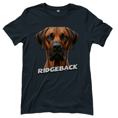 Ridgeback Kopf mit Schriftzug, Damen T-Shirt