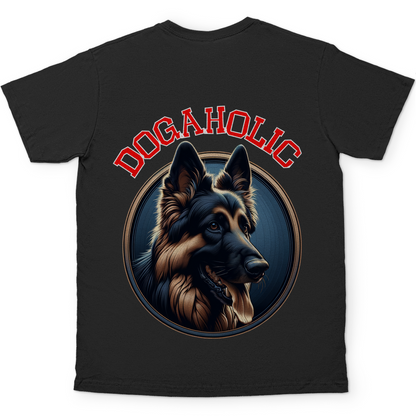 DSH Dogaholic T-Shirt mit großem Rückendruck für Hundefans